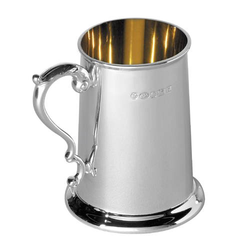 Carrs Sterling Silver Tankard With Georgian Handle 