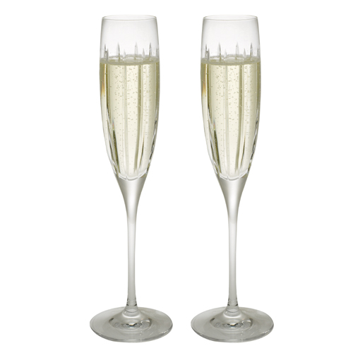 Carrs Crystal  Champagne Flutes 